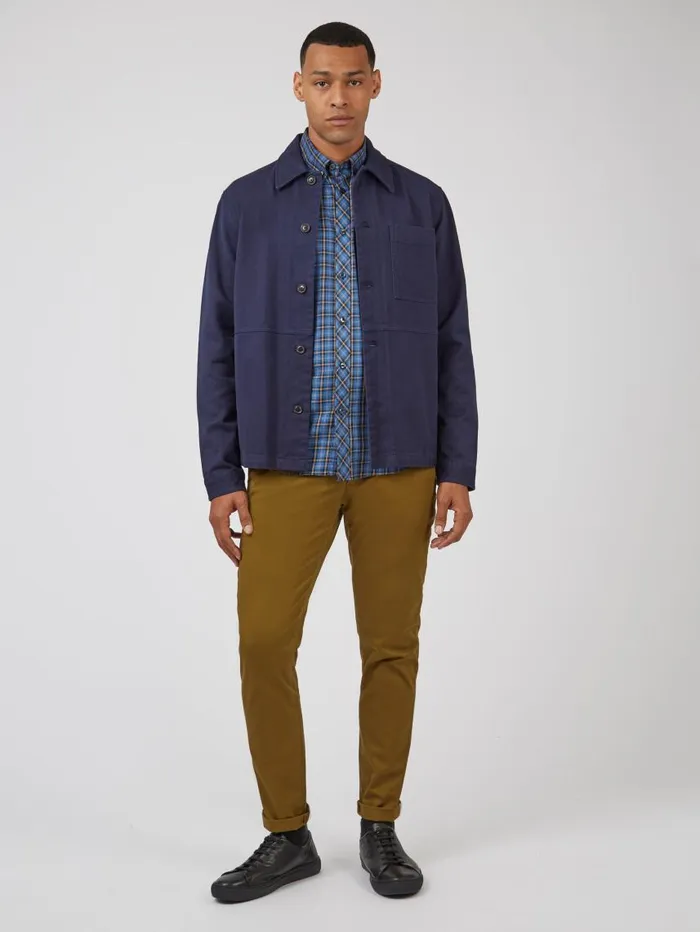 Men Ben Sherman Pants and Chinos Signature Skinny Stretch Chino Pant 8211 Bronze