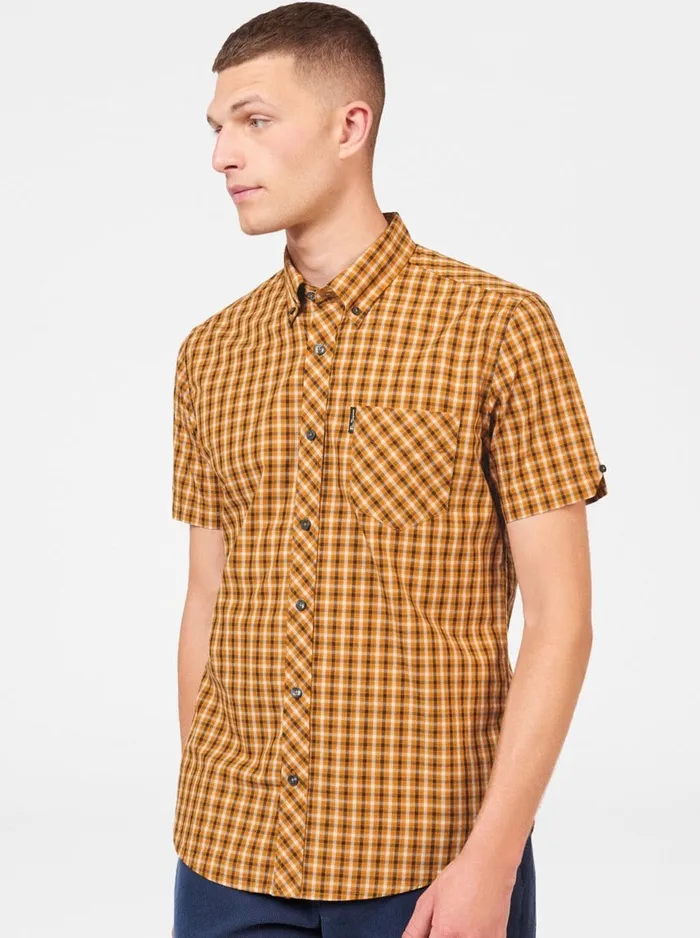 Men Ben Sherman Short Sleeve Shirts Signature House Check ShortSleeve Shirt 8211 Mustard Men Ben Sherman Short Sleeve Shirts Signature House Check ShortSleeve Shirt 8211 Mustard