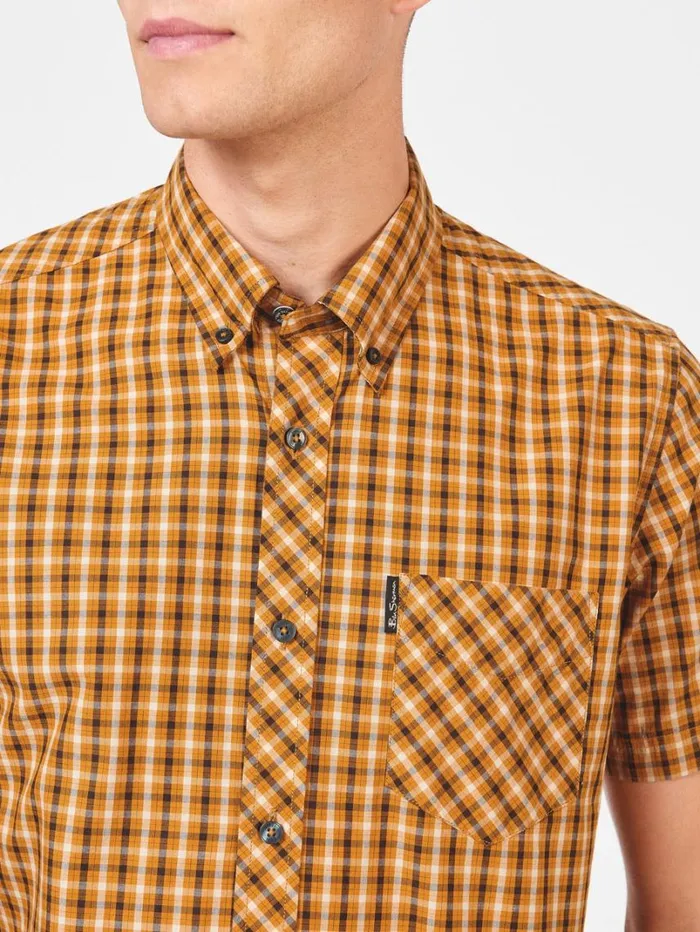 Men Ben Sherman Short Sleeve Shirts Signature House Check ShortSleeve Shirt 8211 Mustard Men Ben Sherman Short Sleeve Shirts Signature House Check ShortSleeve Shirt 8211 Mustard
