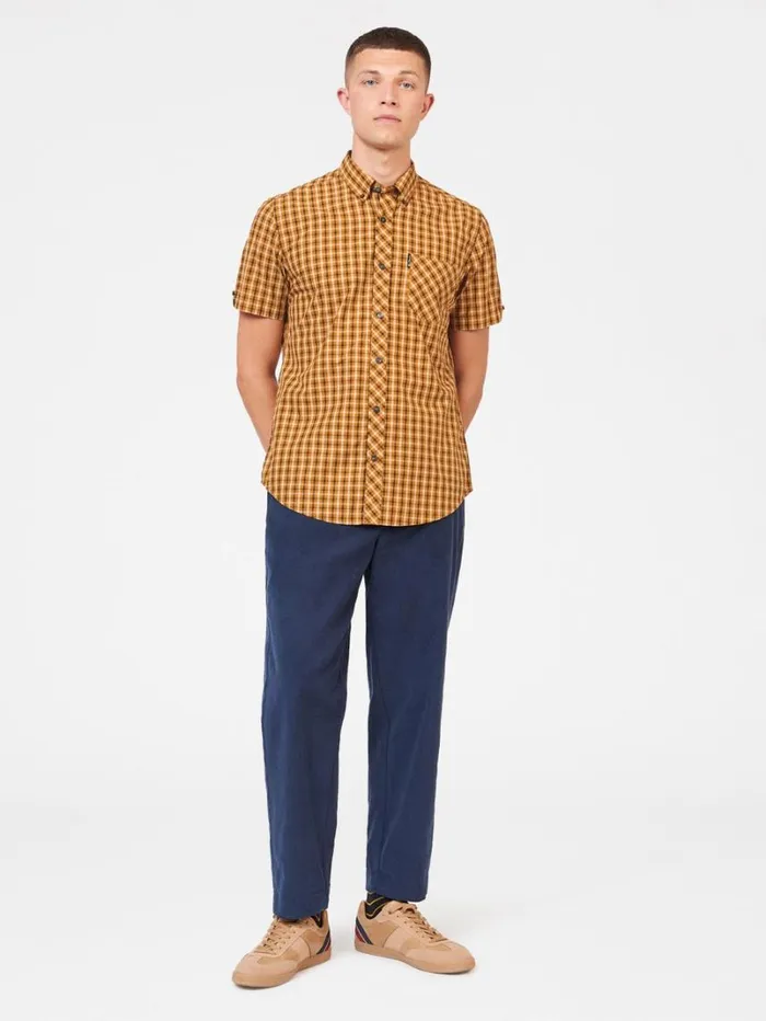 Men Ben Sherman Short Sleeve Shirts Signature House Check ShortSleeve Shirt 8211 Mustard Men Ben Sherman Short Sleeve Shirts Signature House Check ShortSleeve Shirt 8211 Mustard