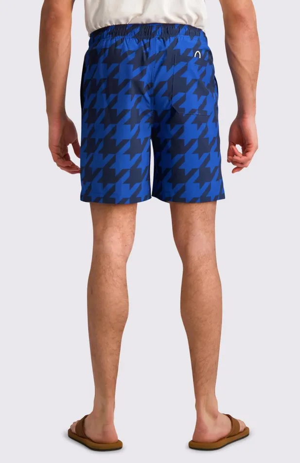 Men Ben Sherman Shorts Houndstooth Print Swim Trunks
