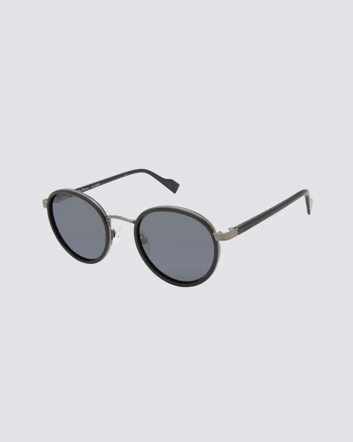 Men Ben Sherman Sunglasses Manchester Polarized Round Eco Sunglasses 8211 Black