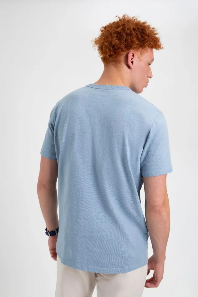 Men Ben Sherman TShirts and Graphic Tees Garment Dye Beatnik ShortSleeve TShirt 8211 Pale Blue