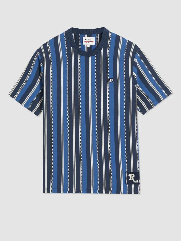 Men Ben Sherman TShirts and Graphic Tees Rolling Stone Knitted Stripe Tee Men Ben Sherman TShirts and Graphic Tees Rolling Stone Knitted Stripe Tee