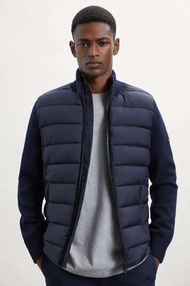 Men Blue Denali Knitted Jumper Ecoalf Knitwear