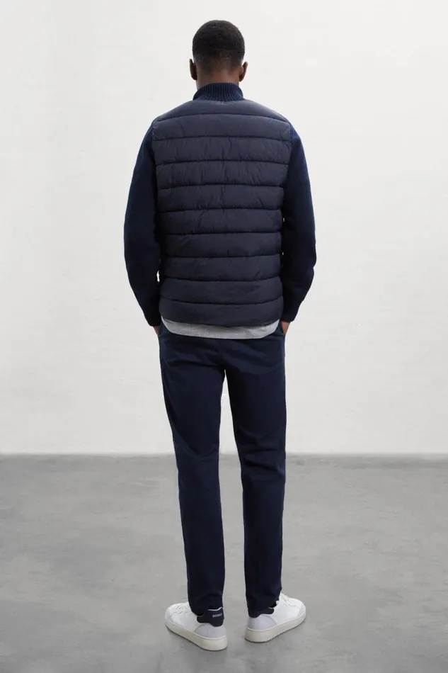 Men Blue Denali Knitted Jumper Ecoalf Knitwear