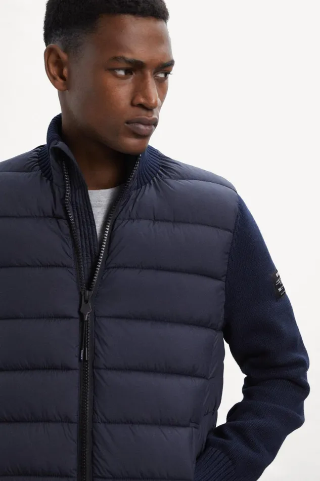 Men Blue Denali Knitted Jumper Ecoalf Knitwear