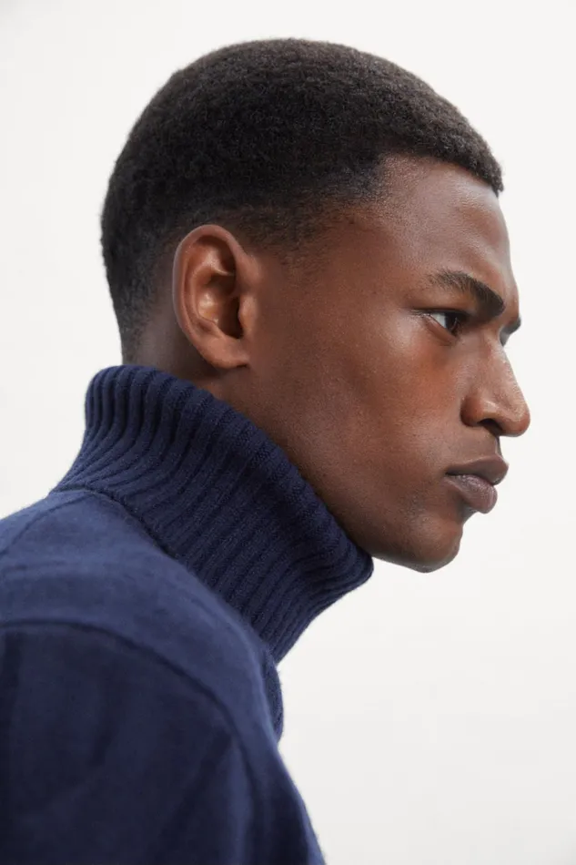 Men Blue New Bruna Knitted Jumper Ecoalf Knitwear