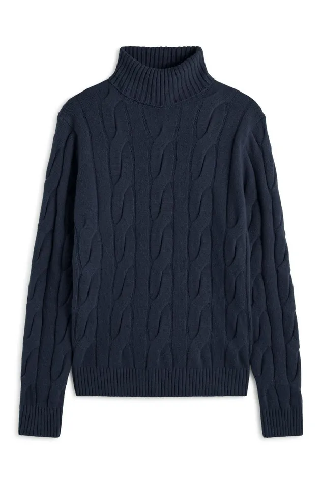 Men Blue New Bruna Knitted Jumper Ecoalf Knitwear