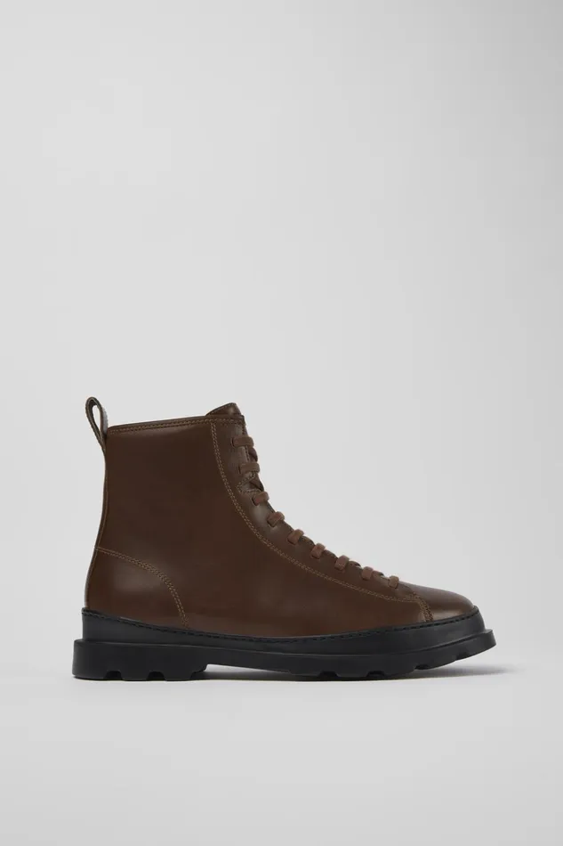Men Brutus Brown Medium Lace Boot Camper Ankle Boots Men Brutus Brown Medium Lace Boot Camper Ankle Boots