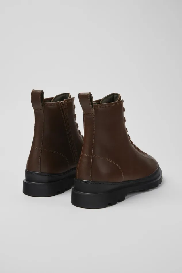 Men Brutus Brown Medium Lace Boot Camper Ankle Boots Men Brutus Brown Medium Lace Boot Camper Ankle Boots