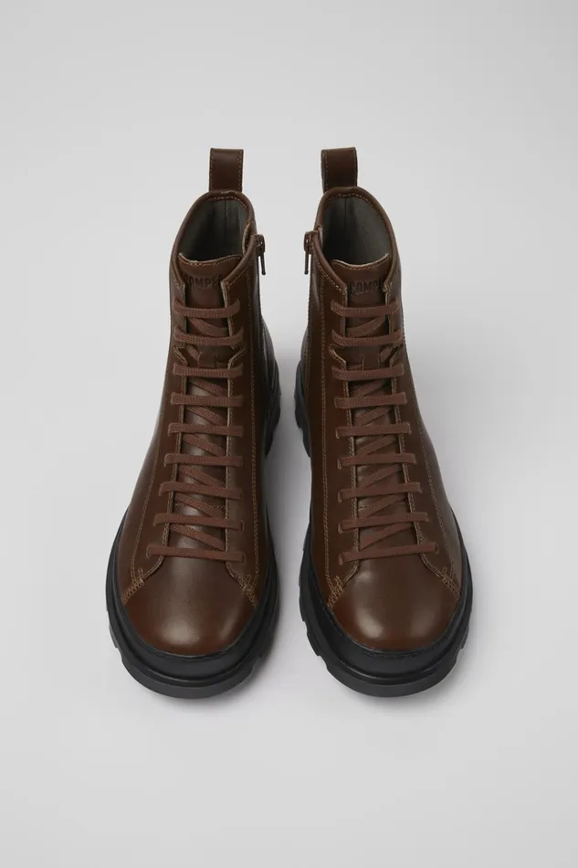 Men Brutus Brown Medium Lace Boot Camper Ankle Boots Men Brutus Brown Medium Lace Boot Camper Ankle Boots