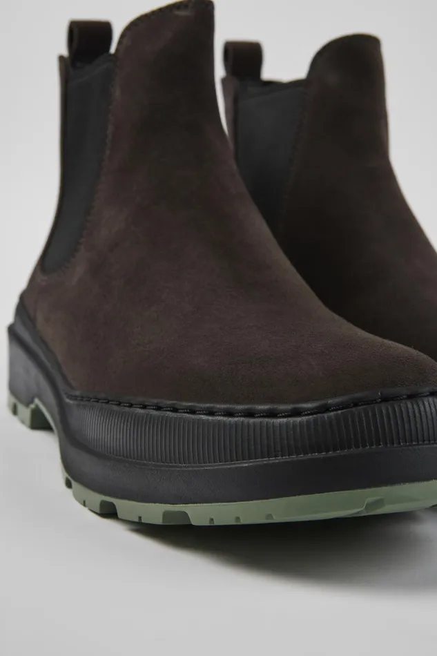 Men Brutus Trek MICHELIN Gray Nubuck Ankle Boots Camper Ankle Boots