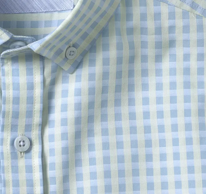 Men ButtonCollar Premium Cotton Shirt Mint Gingham JohnstonandMurphy Shirts Men ButtonCollar Premium Cotton Shirt Mint Gingham JohnstonandMurphy Shirts