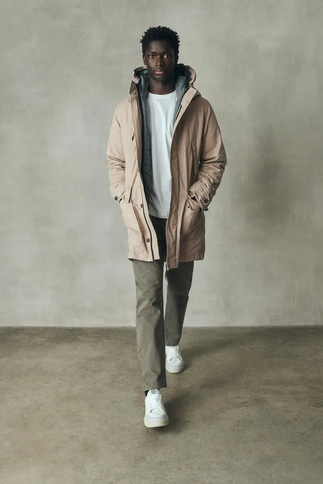 Men Camel Merapi Coat Ecoalf Coats And Jackets