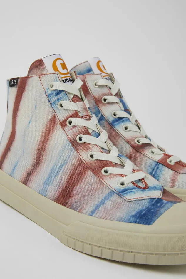 Men Camper X EFI Multicolored Organic Cotton Sneakers Camper Ankle Boots
