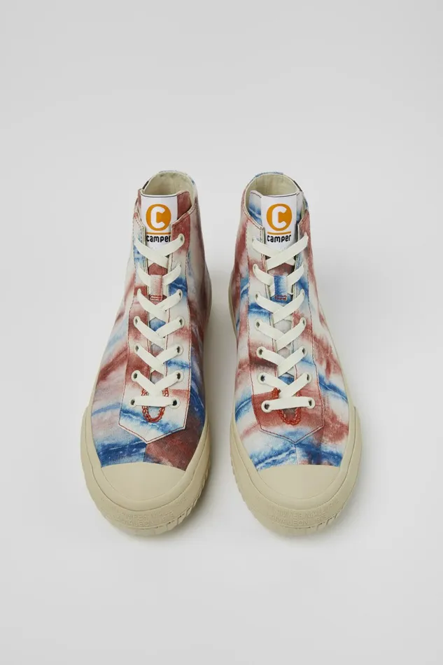 Men Camper X EFI Multicolored Organic Cotton Sneakers Camper Ankle Boots Men Camper X EFI Multicolored Organic Cotton Sneakers Camper Ankle Boots