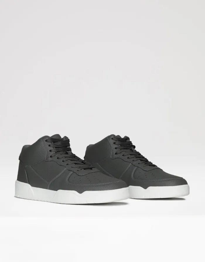 Men Charcoal Classic High Top Trainers Threadbare Trainers Men Charcoal Classic High Top Trainers Threadbare Trainers