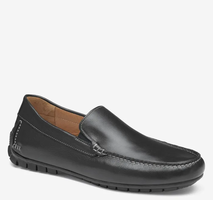 Men Cort Moc Venetian Black Full Grain JohnstonandMurphy SlipOns and Loafers