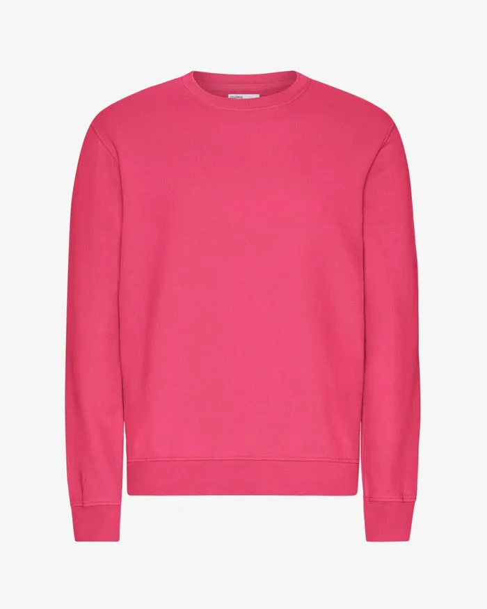 Men Crewneck Sweatshirts Colorful Standard Classic Organic Crew Bubblegum Pink Men Crewneck Sweatshirts Colorful Standard Classic Organic Crew Bubblegum Pink