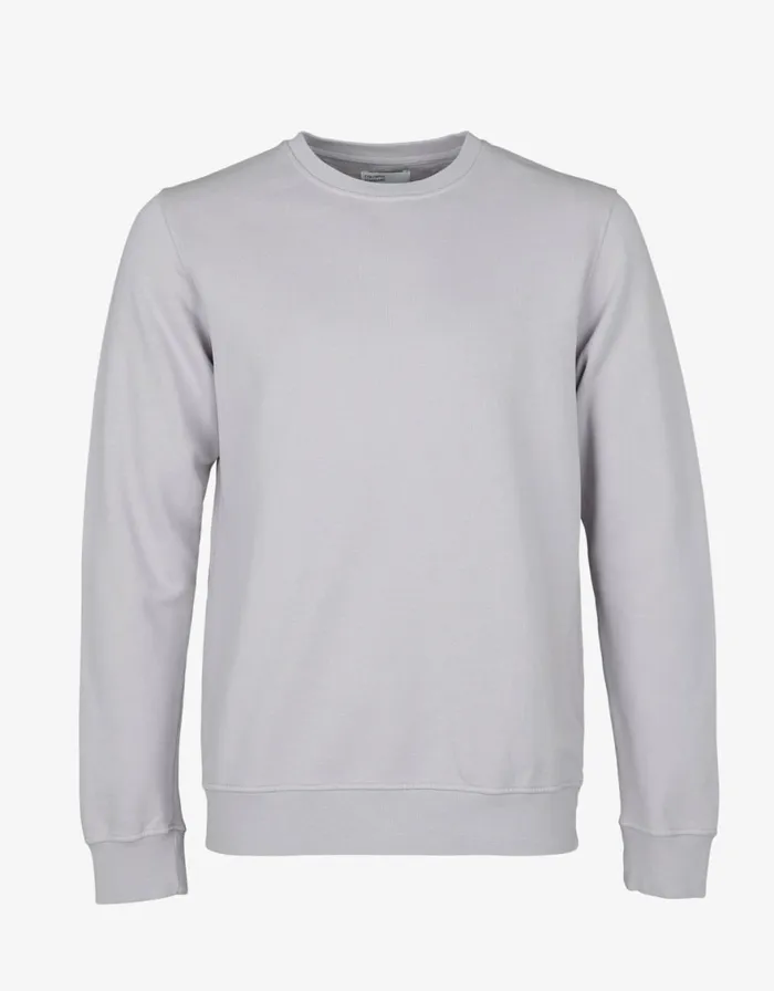 Men Crewneck Sweatshirts Colorful Standard Classic Organic Crew Limestone Grey