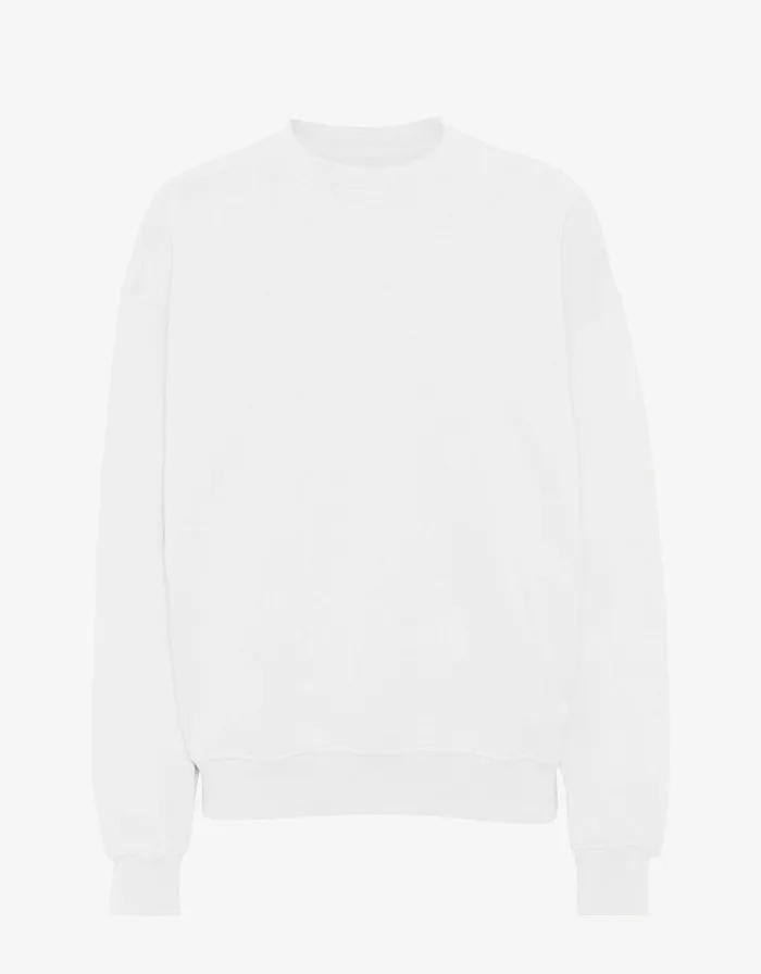Men Crewneck Sweatshirts Colorful Standard Organic Oversized Crew Optical White Men Crewneck Sweatshirts Colorful Standard Organic Oversized Crew Optical White