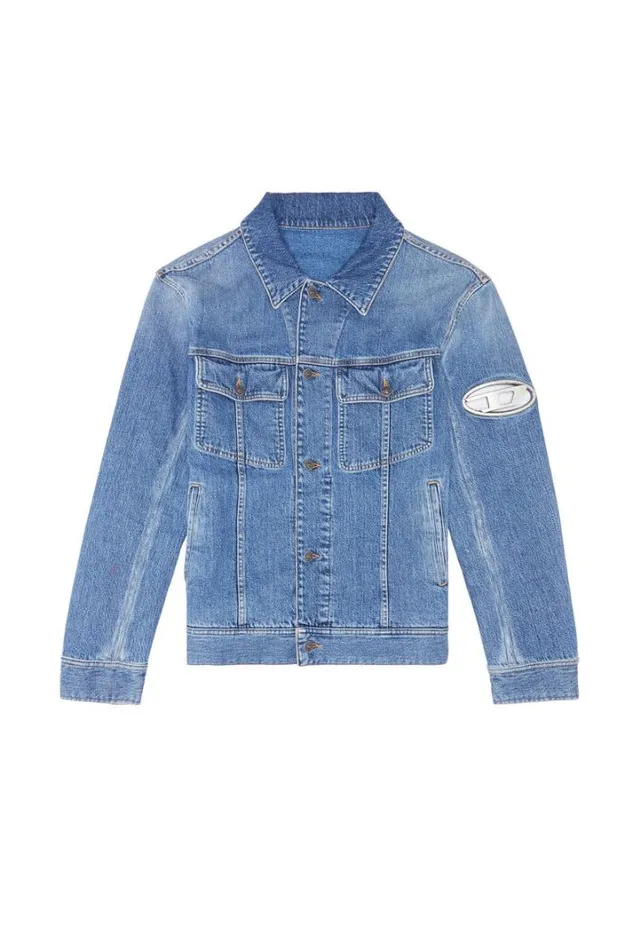 Men DBarcyFsc Light Blue Diesel Outerwear And Jackets Men DBarcyFsc Light Blue Diesel Outerwear And Jackets