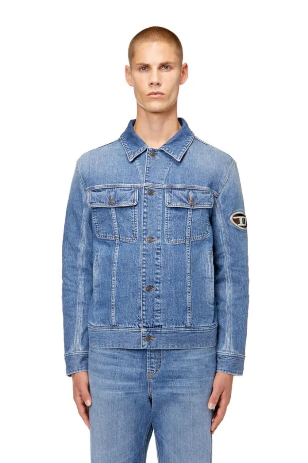 Men DBarcyFsc Light Blue Diesel Outerwear And Jackets Men DBarcyFsc Light Blue Diesel Outerwear And Jackets