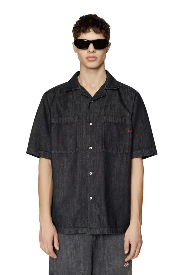 Men DParoshort Blackdark Grey Diesel Shirts Men DParoshort Blackdark Grey Diesel Shirts