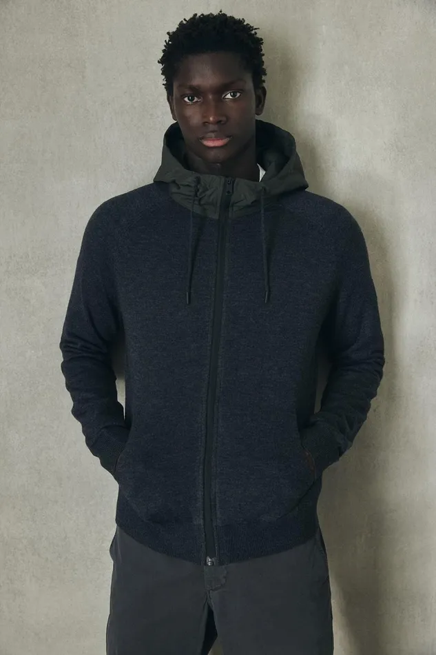 Men Dark Grey Peral Sweatshirt Ecoalf Knitwear