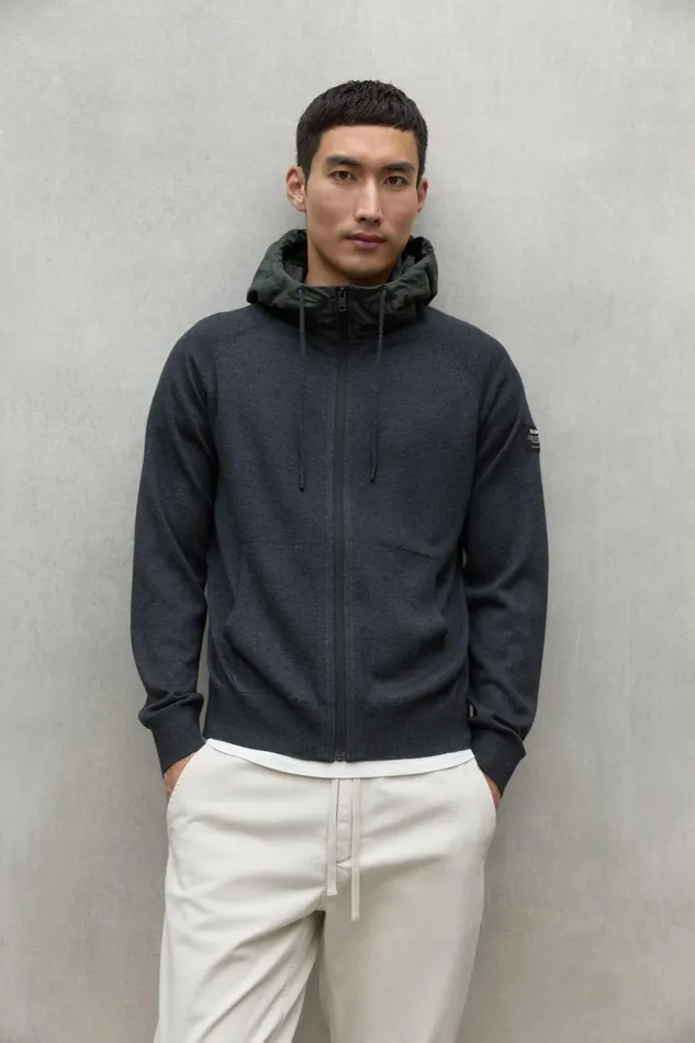 Men Dark Grey Peral Sweatshirt Ecoalf Knitwear