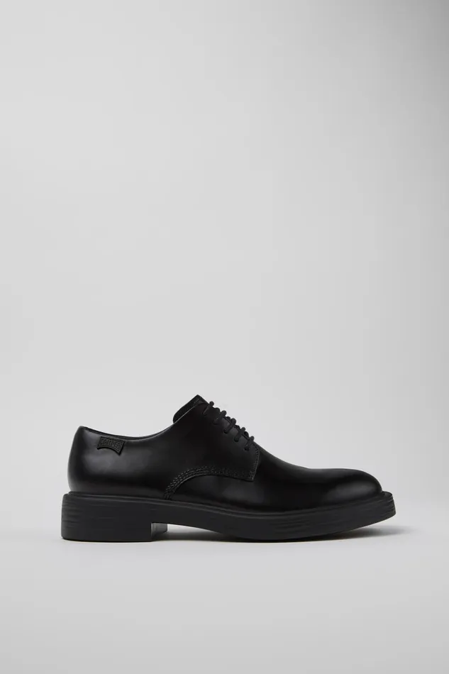 Men Dean Black Leather Shoes Camper Formal Shoes