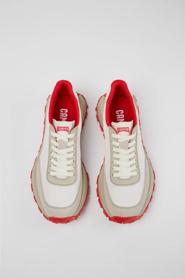 Men Drift Trail VIBRAM White Recycled PET And Nubuck Sneakers Camper Sneakers Men Drift Trail VIBRAM White Recycled PET And Nubuck Sneakers Camper Sneakers
