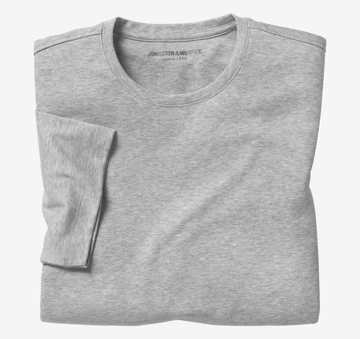 Men Essential Tee Heather Gray JohnstonandMurphy Polos and Tees