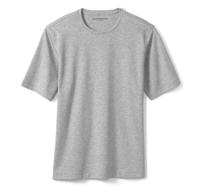 Men Essential Tee Heather Gray JohnstonandMurphy Polos and Tees Men Essential Tee Heather Gray JohnstonandMurphy Polos and Tees