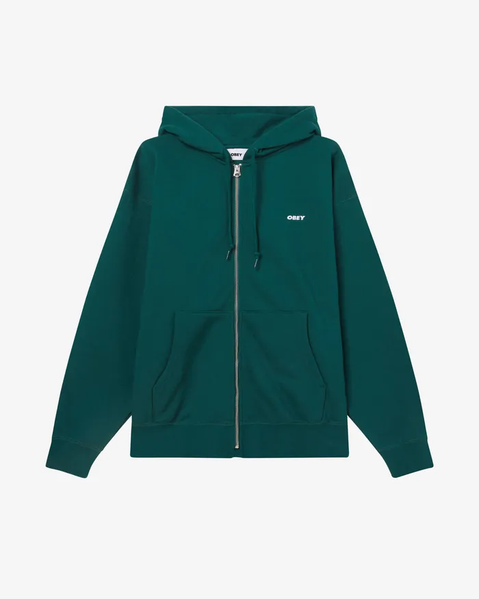 Men EST WORKS BOLD ZIP HOOD Rain Forest SWEATSHIRTS OBEY Clothing