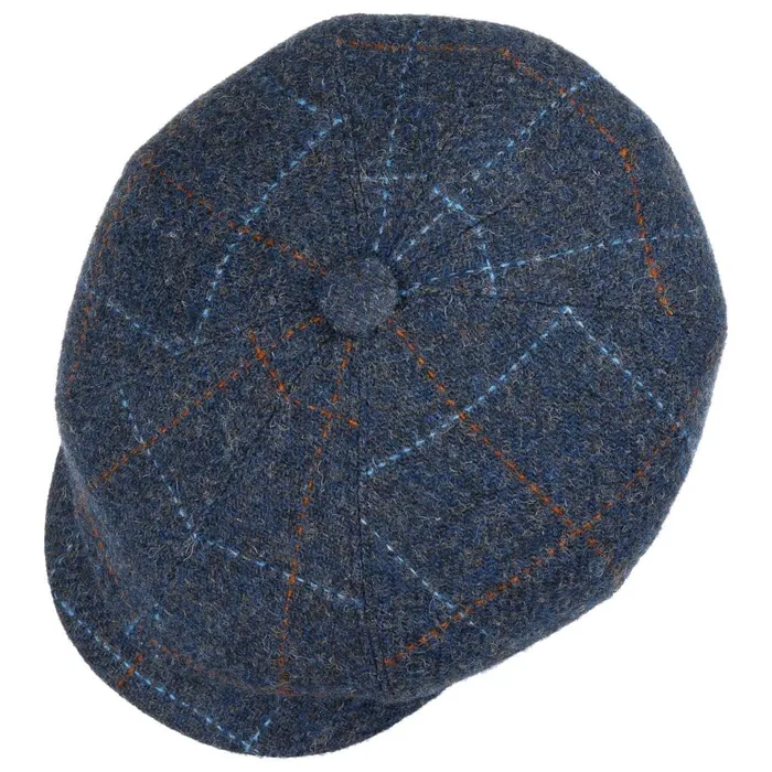 Men Flat Caps Mayser Seven Premium Harris Tweed Flat Cap Blue Men Flat Caps Mayser Seven Premium Harris Tweed Flat Cap Blue