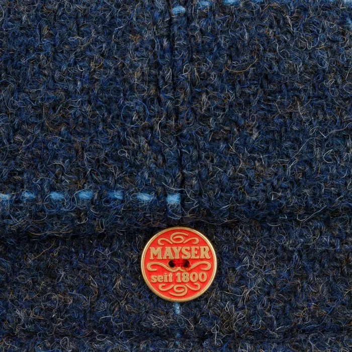Men Flat Caps Mayser Seven Premium Harris Tweed Flat Cap Blue Men Flat Caps Mayser Seven Premium Harris Tweed Flat Cap Blue
