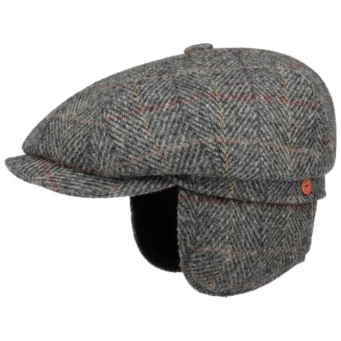 Men Flat Caps Mayser Seven Premium Harris Tweed Flat Cap Blue Men Flat Caps Mayser Seven Premium Harris Tweed Flat Cap Blue