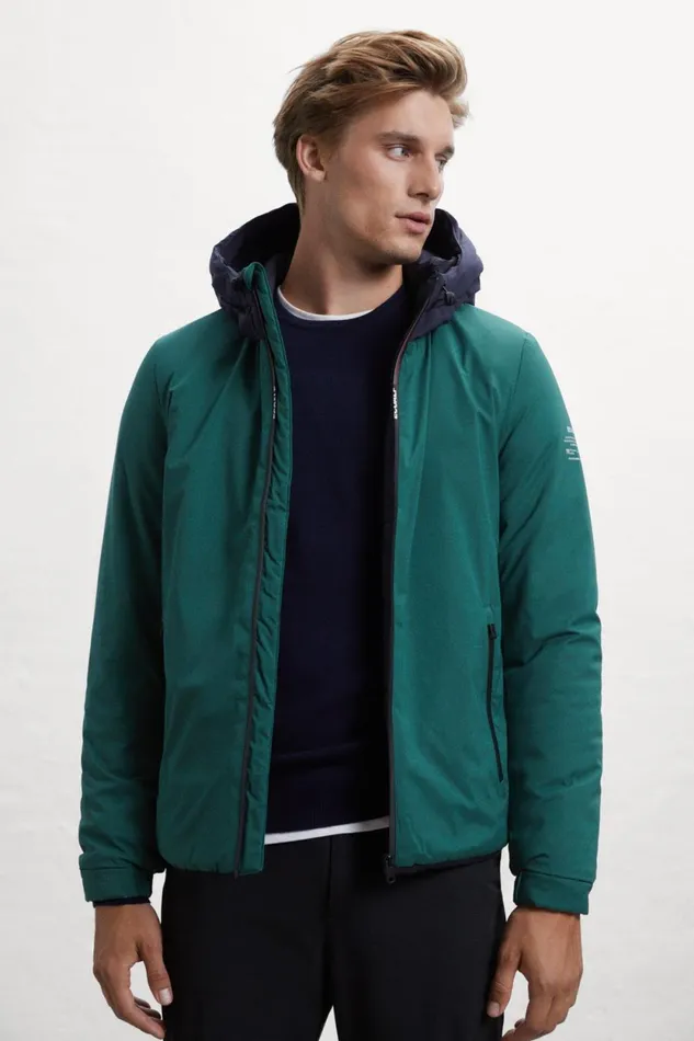 Men Green Cartes Jacket Ecoalf Coats And Jackets