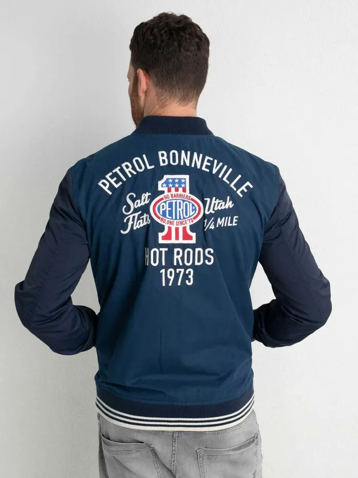 Men Jackets Petrol Industries Bomber Jacket Petrol Blue