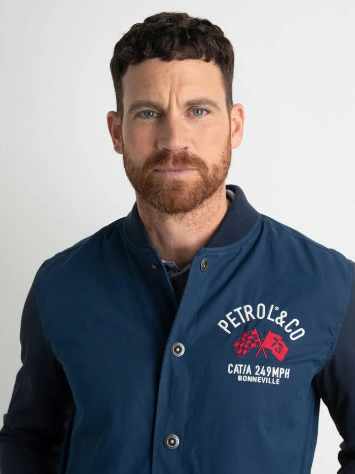 Men Jackets Petrol Industries Bomber Jacket Petrol Blue