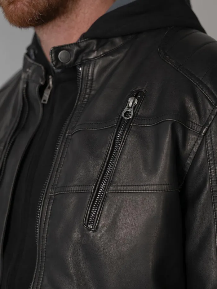 Men Jackets Petrol Industries Sustainable Biker Jacket Black