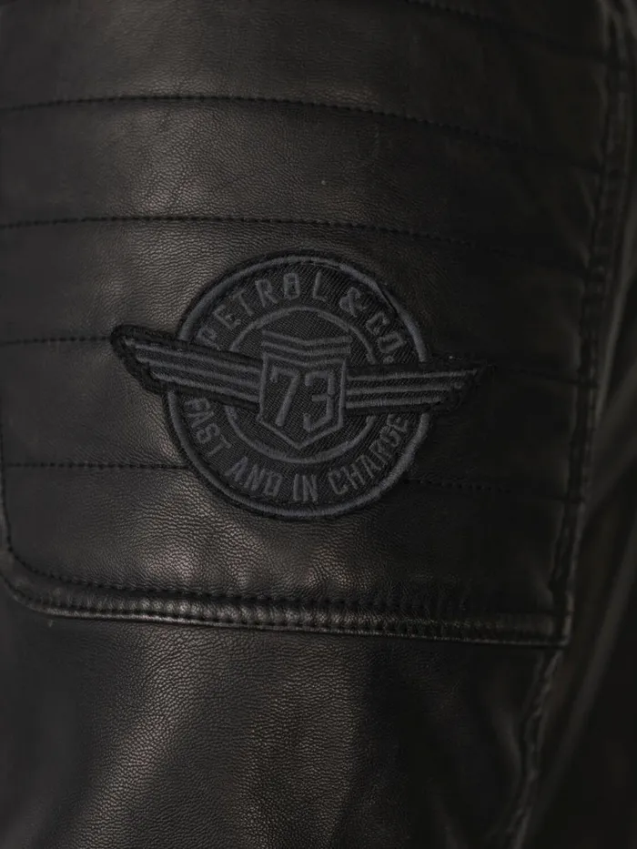 Men Jackets Petrol Industries Sustainable Biker Jacket Black