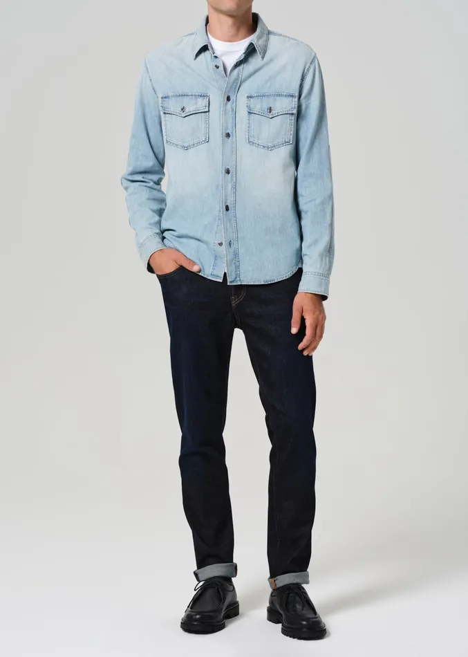 Men Jeans Citizens Of Humanity London Tapered Slim Cashmere Denim In Falcon