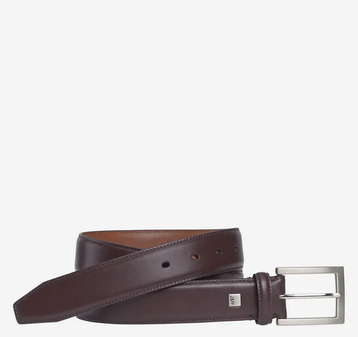 Men Johnston and Murphy Dress Belt Dark Burgundy JohnstonandMurphy Belts