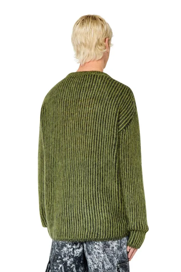Men KEdro Military Green Diesel Knitwear Men KEdro Military Green Diesel Knitwear