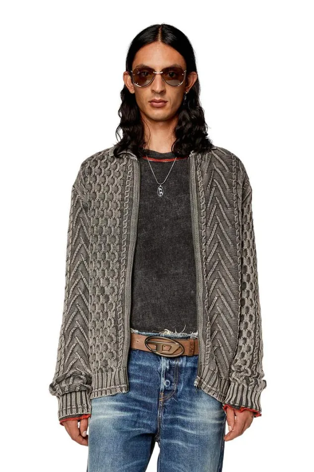 Men KEpano Black Diesel Knitwear Men KEpano Black Diesel Knitwear