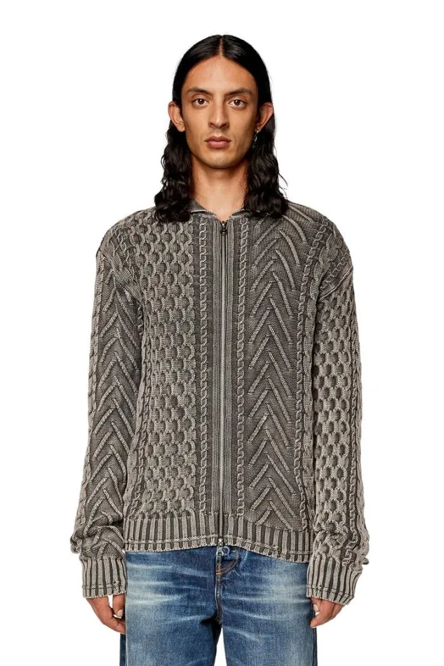 Men KEpano Black Diesel Knitwear Men KEpano Black Diesel Knitwear