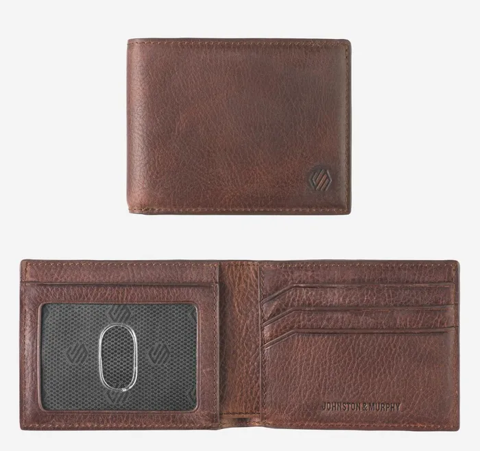 Men Kingston Billfold Wallet Mahogany JohnstonandMurphy Wallets